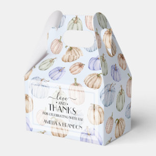 Elegant Pumpkins Blue Boy Baby Shower Fevor Box Geschenkschachtel