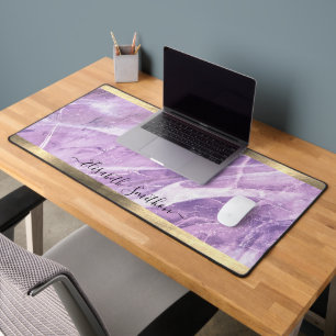 Elegant Purple and Gold Marble Girly Ajouter votre