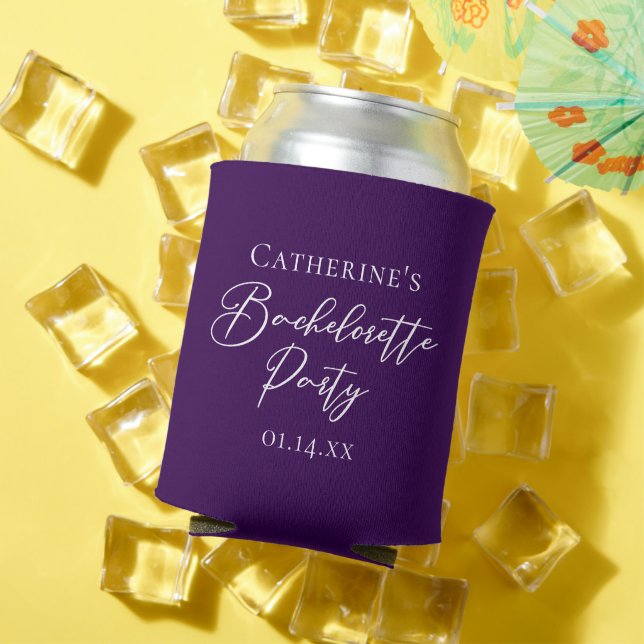 Elegant Purple Bachelorette Party Personalized Dosenkühler (In Situ Sommer)