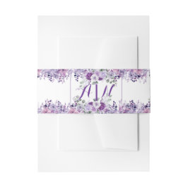 Elegant purple flower  einladungsbanderole
