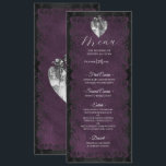 Elegant purple Gothic Wedding Menu Menükarte<br><div class="desc">Elegant Gothic Wedding Menu</div>