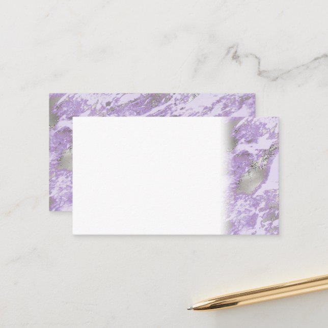 Elegant Purple Grey Abstract Chic Pattern Terminkarte (Vorderseite/Rückseite Beispiel)