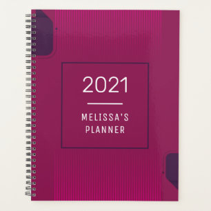 Élégant Purple Pink 2021 Nom personnalisé