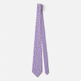 Elegant Purple White Dots Pattern Groom Gift   Krawatte