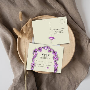 Élégant PurpleLilacFlore d'arc de lin Pas de menu 