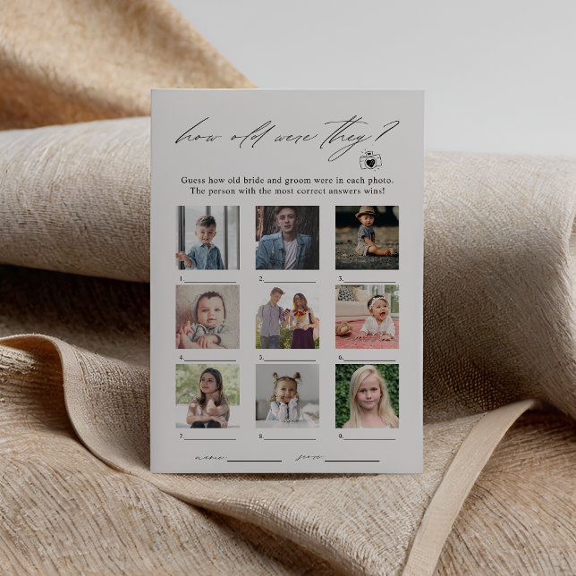 Élégant Quel Âge Ont Été Ils Photo Carte De Jeu (Créateur téléchargé)