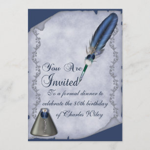 Elegant Quill und Inkwell Einladung