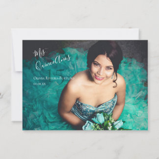 Elegant Quinceanera 15. Geburtstag Quince Foto Einladung