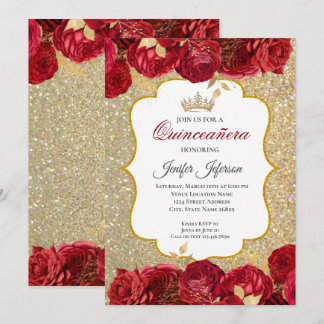 Elegant Quinceanera Einladung