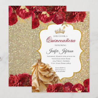 Elegant Quinceanera Einladung