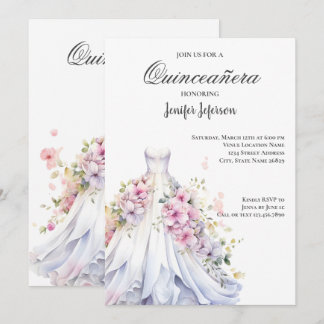 Elegant Quinceanera Einladung