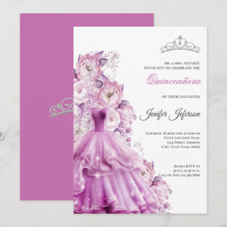 Elegant Quinceanera Einladung