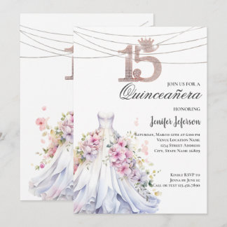 Elegant Quinceanera Einladung