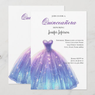 Elegant Quinceanera Einladung