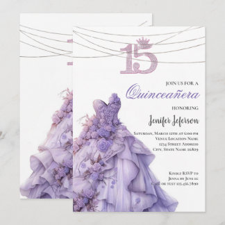 Elegant Quinceanera Einladung