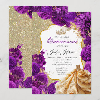 Elegant Quinceanera Einladung