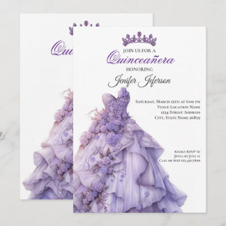 Elegant Quinceanera Einladung