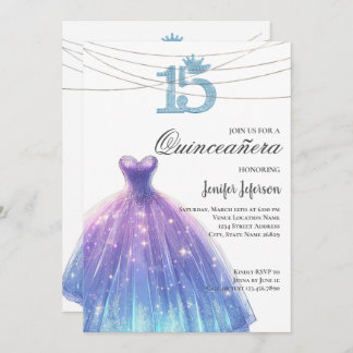 Elegant Quinceanera Einladung