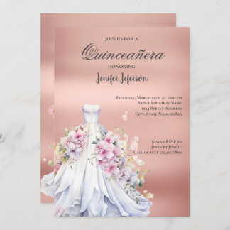 Elegant Quinceanera Einladung