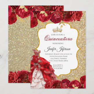 Elegant Quinceanera Einladung