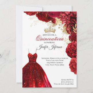 Elegant Quinceanera Einladung