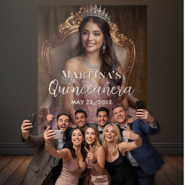 Elegant Quinceañera Tapestry Photo Backdrop Wandteppich