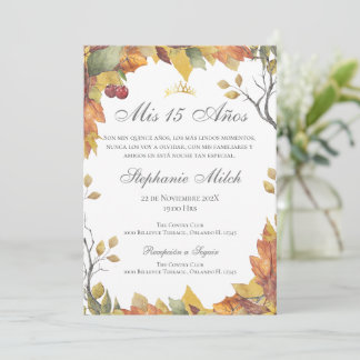Elegant Quinceñera Einladung
