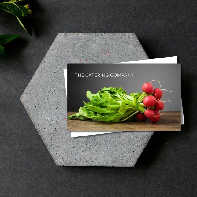 Elegant Radish Foto Persönlicher Koch Catering Visitenkarte (Von Creator hochgeladen)
