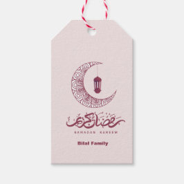 Elegant Ramadan Kareem individualisieren Geschenkanhänger