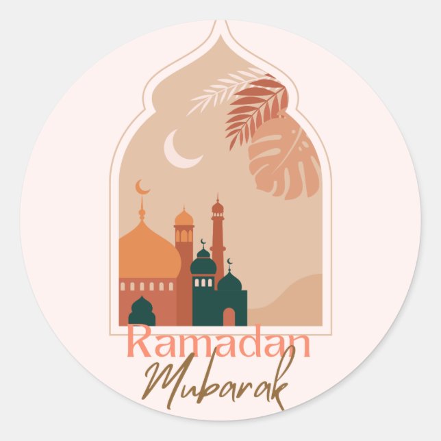 Elegant Ramadan Mubarak Ramadan Sticker (Vorderseite)