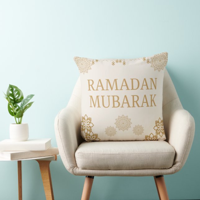 Elegant Ramadan Mubarak Throw Pillow Kissen (Stuhl )