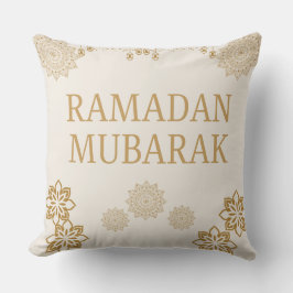Elegant Ramadan Mubarak Throw Pillow Kissen