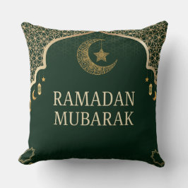 Elegant Ramadan Mubarak Throw Pillow Kissen
