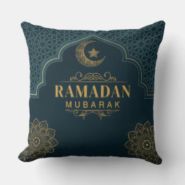 Elegant Ramadan Mubarak Throw Pillow Kissen