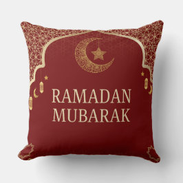 Elegant Ramadan Mubarak Throw Pillow Kissen