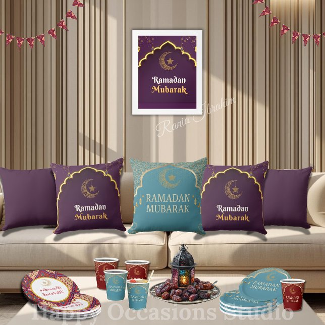 Elegant Ramadan Mubarak Throw Pillow Kissen (Von Creator hochgeladen)
