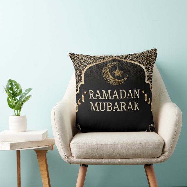 Elegant Ramadan Mubarak Throw Pillow Kissen (Stuhl )