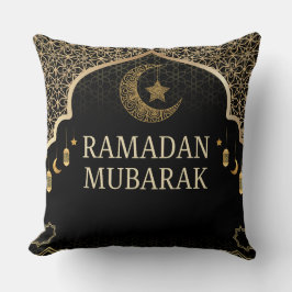 Elegant Ramadan Mubarak Throw Pillow Kissen