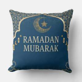 Elegant Ramadan Mubarak Throw Pillow Kissen
