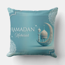 Elegant Ramadan Mubarak Throw Pillow Kissen