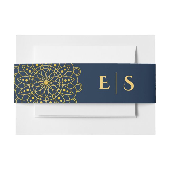 Elegant Rangoli Indian Wedding Einladungsbanderole (Vorderseite Beispiel)
