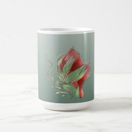 Elegant Red and Green coffee mugs  Kaffeetasse