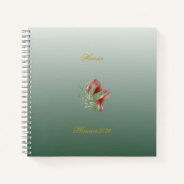 Elegant Red and Green notebook  Notizbuch