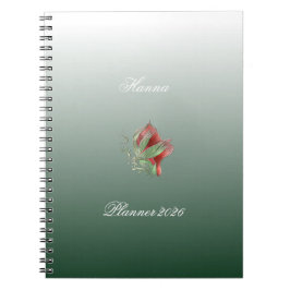 Elegant Red and Green spiral notebook  Notizblock