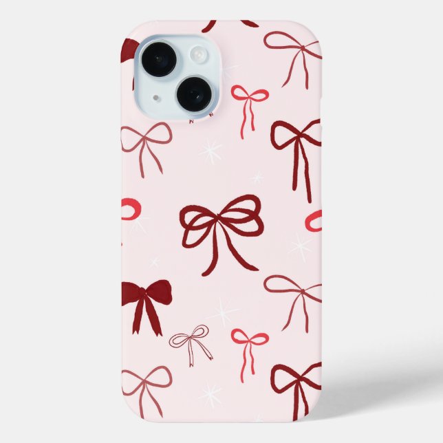 Elegant Red Bow Phone Case (Rückseite)