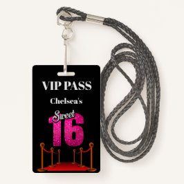 Elegant Red Carpet Hollywood Thema Sweet 16 VIP Ausweis