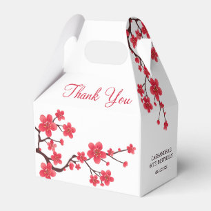 Elegant Red Cherry Blossom Sakura Floral Vielen Da Geschenkschachtel