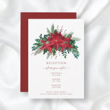 Elegant Red Floral Poinsettia Weihnachtsfeier