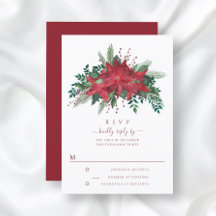 Elegant Red Floral Poinsettia Weihnachtsfeier