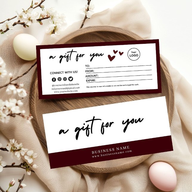 Elegant Red Gift Certificate  (Von Creator hochgeladen)